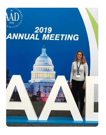Dra. Ana Elisa no AAD Annual Meeting 2019, em Washington